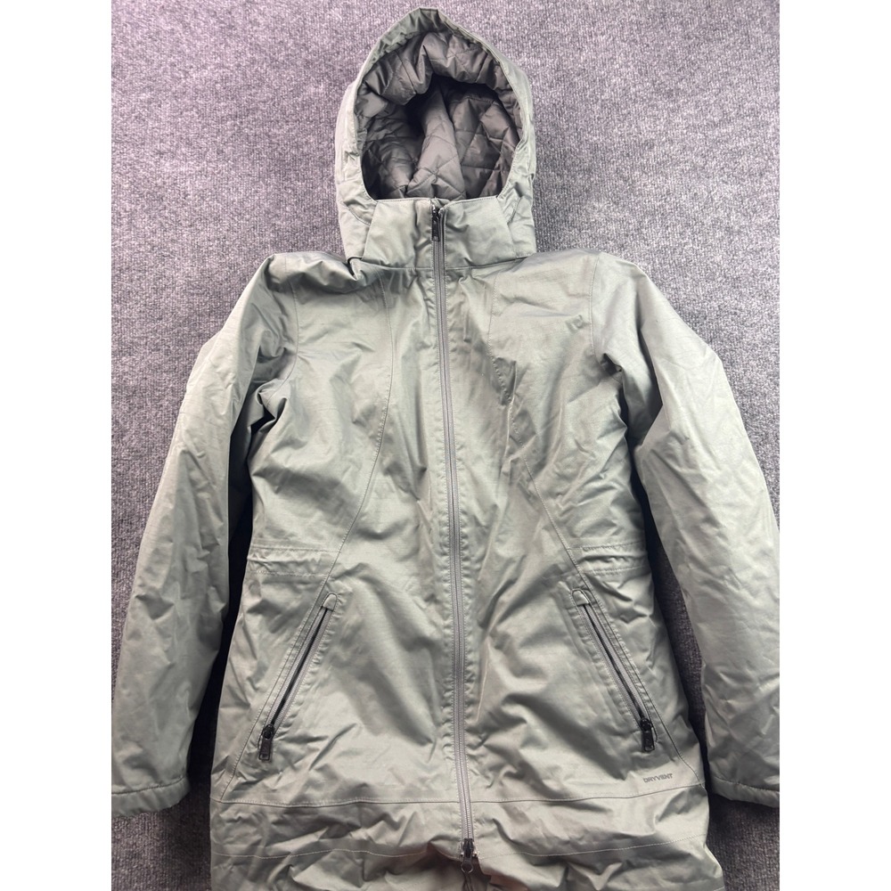 The North Face Ancha DryVent Parka Jacket Womens M Sage Green Hooded Insulated